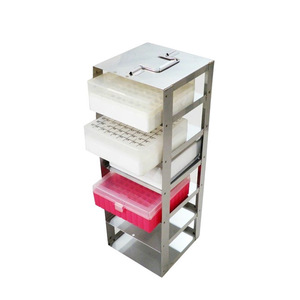 Estante para Congelador de Laboratorio, Acero Inoxidable 304, Horizontal, 10 Niveles, con 81 Compartimentos para Almacenamiento en Refrigeración - Product Image 1
