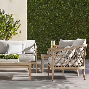 Protezione ambientale durevole mobili da <span class=keywords><strong>giardino</strong></span> per esterni in legno bracci scanalati e gambe affusolate divano - Product Image 1