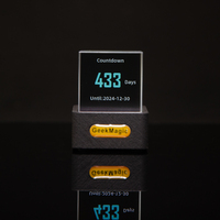 Cube de cristal Affichage photo Holographique Bureau Mini Smart WIFI Station Météo Horloge avec GIF Animations Album pour Bureau à Domicile