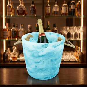 Nouveauté Grand seau à glace transparent de 400ml pour whisky champagne bière avec couvercle au design moderne pour les mariages pot en gros - Product Image 1