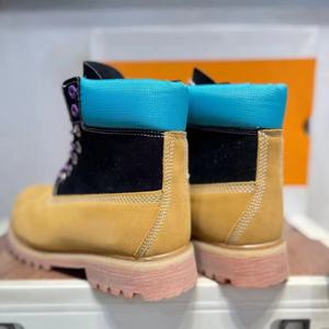 Bottes de travail occidentales pour hommes, de luxe, originales, de créateur, à lacets, imperméables, respirantes, en cuir véritable, durables et chaudes - Product Image 4