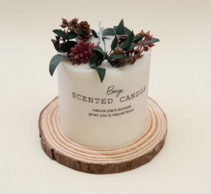 Vente en gros de bougie de cire de soja de luxe faite à la main bougie parfumée en verre sans fumée créative romantique fleurs séchées fruits bougie parfumée - Product Image 3