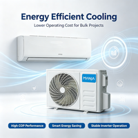 Pompe à chaleur intelligente et silencieuse à fréquence variable A+++ à économie d'énergie 9K-24K BTU R290 R32 R410a pour climatiseur split domestique
