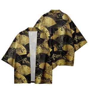 Kimono <span class=keywords><strong>japonais</strong></span> pour <span class=keywords><strong>homme</strong></span>, peignoir samouraï, impression 3D, motif <span class=keywords><strong>traditionnel</strong></span>, veste décontractée ample et fine, cardigan kimono asiatique - Product Image 3