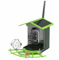 Mangeoire à oiseaux automatique solaire avec caméra HD 2K, étanche, reconnaissance IA intelligente et contrôle par application