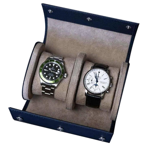 Wholesale Jewelry Storage Box Genuine Leather Watch Gift Box Watch Packaging Box With Two Slots