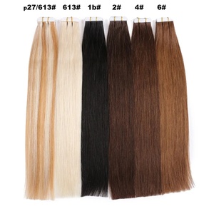 # Extensiones de Cabello Liso 1B con Cinta Adhesiva, Color Negro Natural, Trama Invisible, Extensiones de Cabello Humano con Cinta Adhesiva para Calidad de Salón, 50g/paquetes - Product Image 2