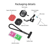 Support de téléphone magnétique anti-vibration CNC Kewig pour moto, fixation rapide sur rétroviseur de moto avec 4 verrous