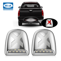 Lampe de plaque d'immatriculation LED argentée X Design pour GMC Sierra 1500 1999-2013 Yukon 2000+ Blanc Rouge Plug and Play Sans polarité