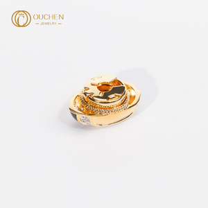 Ouchen <span class=keywords><strong>2025</strong></span> Mới Cao Hot Bán Phong Cách Kinh Doanh Snakehead Thiết Kế <span class=keywords><strong>Cuff</strong></span>-Liên Kết Tay Áo Nút Với Zircon - Product Image 3