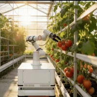 Robot mobile de cueillette de fruits AGV, bras robotique, navigation autonome, machine de cueillette automatique, moteur 5 kW, acier, aluminium
