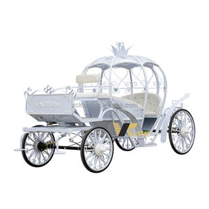 Chariot de princesse Cendrillon motorisé électrique, chariot de mariage de luxe à chevaux, à vendre - Product Image 3