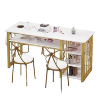 Meubles de salon de manucure de luxe au design moderne, tables de manucure, fournitures de salon de beauté, bureau