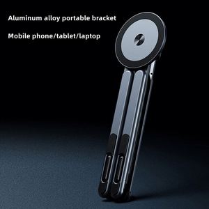 X323 Boneruy E05 Latest Design Aluminum Magnetic Phone Holder Adjustable Tripod <b>Stand</b> 360 Rotating Foldable Desktop <b>Tablet</b> <b>Stand</b> - Product Image 4
