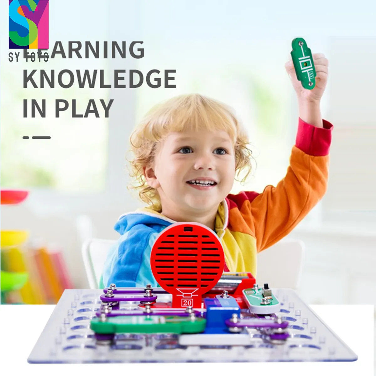 SYSTEMエレクトロニクスキット教育物理ビルディングブロック科学教育玩具子供のための学習回路