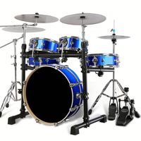 Batterie de percussions portable silencieuse pour adultes et enfants, idéale pour l'apprentissage et la pratique du jazz