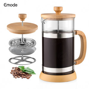 Cafetière à piston <span class=keywords><strong>en</strong></span> bambou avec <span class=keywords><strong>verre</strong></span> résistant à la chaleur et filtre <span class=keywords><strong>en</strong></span> acier inoxydable - Product Image 2