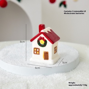 Giáng sinh sáng tạo macaroon <span class=keywords><strong>mini</strong></span> gốm đồ trang trí nhà phát sáng trang trí bàn trong trang trí Giáng sinh đầy màu sắc - Product Image 5