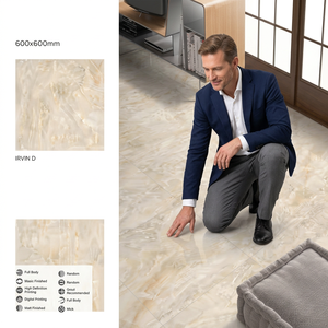 Dollcer Pearl Light 600x600mm Digital Glazed Porcelain Tiles Polished Marble Look Floor Design - Product Image 5