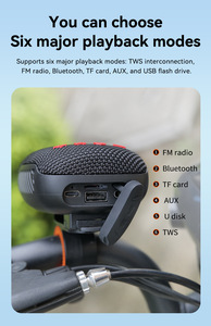 Altavoz Inalámbrico Portátil para Bicicleta TG392, Altavoz Bluetooth para Ciclismo, Resistente al Agua, Anti-caídas, Mini Altavoz Deportivo T & <span class=keywords><strong>G</strong></span> con Radio FM - Product Image 6