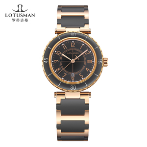 Thiết Kế Đẹp Mô Hình Nữ Thể Dục Kích Thước Kim Loại Với Gốm Đồng Hồ Đeo Tay Đầy Màu Sắc Có Dây Đeo Bằng Da - Product Image 2