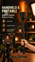 Lumière à flamme simulée pour Halloween, lumière LED à flamme artificielle suspendue pour maison hantée, bar, décoration d'ambiance pour fête d'Halloween