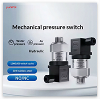 Pressostat mécanique réglable pour pompe à incendie, contrôleur de pression d'eau, d'air et d'huile hydraulique, avec diaphragme et piston en acier inoxydable
