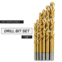 Srgi 99pcs HSS Titanium Bright Uncoated Hammer Drill Bit Set 1.5-10mm Metric DIN338 Counterbore Drills 3-Year Warranty for Metal