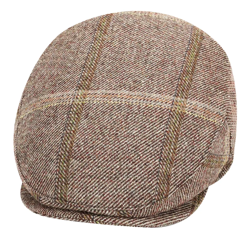 Chapéu de boina clássico de mistura de lã vintage de fábrica, boné plano de cabineiro Ivy para dirigir, boné de lã para homens outono inverno