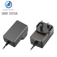 Adaptateur d'alimentation mural en cuivre HAIHONG 12V 3A certifié 12W/24W/36W avec prise DC 5,5x2,5mm pour éclairage LED