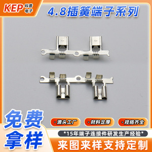 Terminal de Desconexión Rápida de 4.8mm con Resorte, Conector de Cableado de Cobre Puro de Inserción Macho-Hembra de 2 Polos - Product Image 3