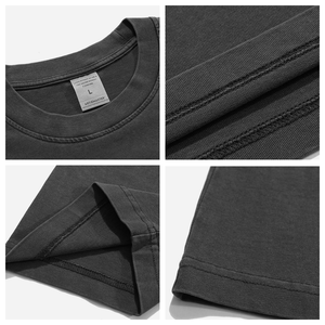 เสื้อยืดโอเวอร์ไซส์ทรงหลวม คอตตอน 100% ผ้า 275 GSM ล้างสีแบบแอซิดวอช สกรีนโลโก้ตามสั่ง คุณภาพสูง ลดราคาพิเศษ - Product Image 5