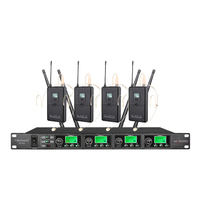 Produsen OEM mikrofon nirkabel genggam 4 saluran UHF dengan harga pabrik