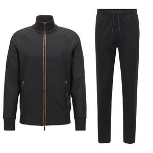 Vente en gros d'ensemble de survêtements coupe ajustée pour hommes avec fermeture éclair col montant et fermeture éclair deux poches saison d'hiver - Product Image 1