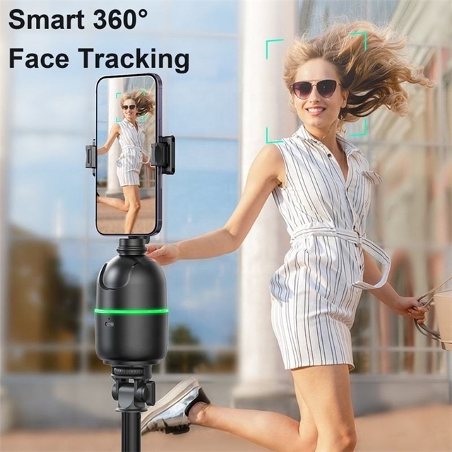 AI Facial Recognition 360 Automatic Rotation Tracking Pan Tilt, No APP Compatibility With Motion Camera Ring Light P03