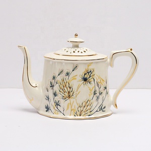 Discount European Style Wheat Ear Pattern <b>Tea</b> Cup and Saucer with Gold Border - Product Image 5