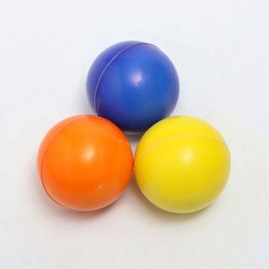 ลูกบอลโฟมสีพื้นขนาด 6.3 ซม. แบบกำหนดเอง ของขวัญส่งเสริมการขาย PU ของเล่นบีบคลายเครียดแบบนุ่ม ชุดลูกบอล - Product Image 5