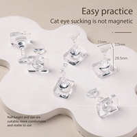 Professionnel 1. Support pour faux ongles en acrylique, nouveau design 2. Support d'affichage transparent non magnétique 3. Outil d'entraînement pour la pratique du nail art, forme carrée