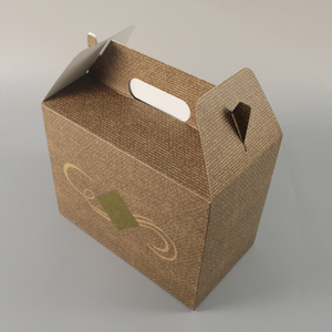 Caja para Pollo Frito con Asa, Envase Corrugado para Llevar Pollo, Contenedor Portátil para <span class=keywords><strong>Comida</strong></span> Rápida con Asa Troquelada - Product Image 1