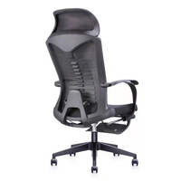 Chaise de bureau ergonomique moderne SAGELY, modèle explosif, avec grand dossier, support lombaire réglable, pivotante, en aluminium et tissu, pour cadres