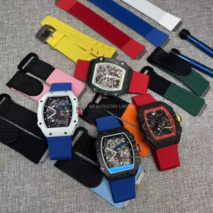 Reloj Ultrafino de Fibra de Carbono RM6702, Esfera Esqueletizada, Reloj Mecánico Automático, Caja Tonneau Ligera, Reloj Deportivo de Lujo - Product Image 3