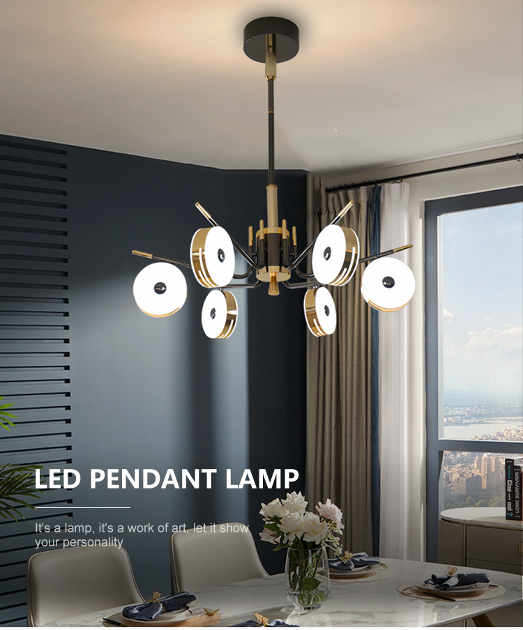 Modern Style Gold Decoration Dining Room Office Living room Bedroom Led Chandelier Light