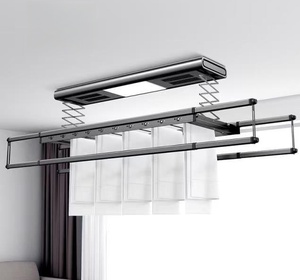Séchoir à <span class=keywords><strong>linge</strong></span> électrique <span class=keywords><strong>de</strong></span> <span class=keywords><strong>plafond</strong></span> en alliage d'aluminium multicolore avec alimentation USB et télécommande - Product Image 5