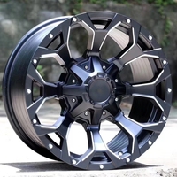 Rines de Aleación para Automóviles Todoterreno de 16 17 18 19 20 Pulgadas, 5x127 5x114.3 /150 6x139.7/130, Moldeados por Flujo, Negros, para Camionetas y SUV