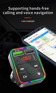 Chất Lượng Cao Xe MP3 Máy Nghe Nhạc Bt Receiver U Đĩa Bầu Không Khí Ánh Sáng Xe Thuốc Lá Nhẹ Hơn Xe - Product Image 6