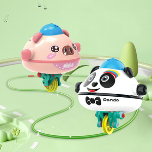 Nuevo Andador de cuerda floja eléctrico juego de pista de equilibrio Panda cerdo DIY juguete educativo rotación Spin Juguetes ciencia ingeniería Juguetes - Product Image 6