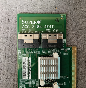 AOC-SLG4-4E4T Quad NVMe HBA PCIe 4.0 x16 แบบ Low Profile 2x SlimSAS 4x U.2 Retimer RoHS - Product Image 3