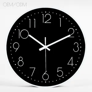 Relógio de parede para decoração, fabricante do novo 30cm de metal silencioso moderno relógio de parede plástico nórdico para decoração da casa