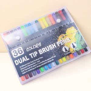 Rotuladores de Doble Punta al por Mayor, Set de Pinceles de Acuarela para Dibujo y Lettering, Marcadores de Clic Multicolor con Logotipo - Product Image 5