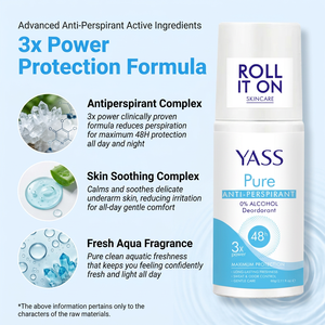 Desodorante en Barra YASS <span class=keywords><strong>Pure</strong></span> para Mujer, 65g, Triple Potencia, 48H de Protección Máxima, 0% Alcohol, para Piel Sensible - Product Image 3